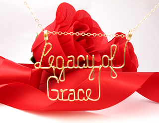 personalized name necklace in wire 